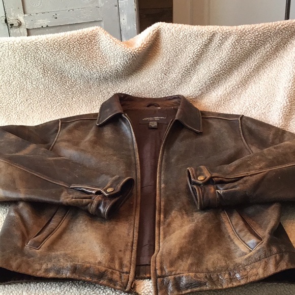 eddie bauer leather coat